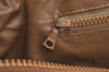 Authentic CELINE Macadam Blason Pattern Hand Bag PVC Leather Brown L0561