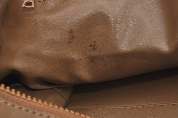 Authentic CELINE Macadam Blason Pattern Hand Bag PVC Leather Brown L0561