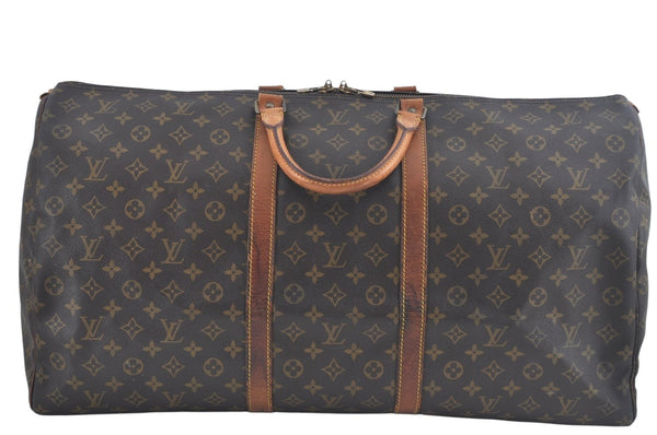 Authentic Louis Vuitton Monogram Keepall 60 Travel Boston Bag M41422 LV L0565