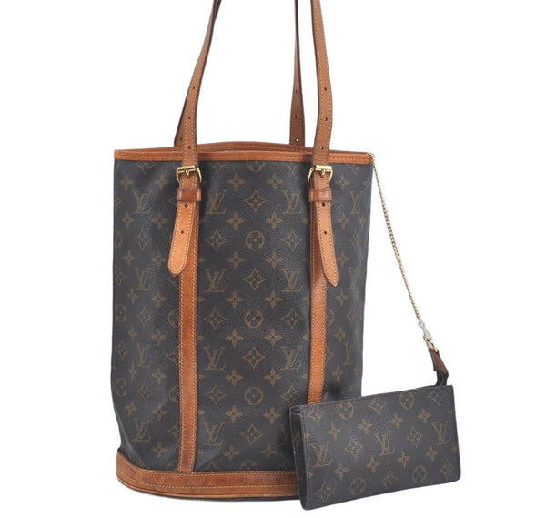 Authentic Louis Vuitton Monogram Bucket GM Shoulder Tote Bag M42236 LV L0568