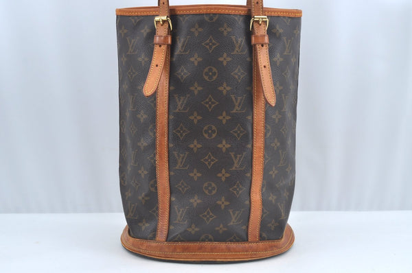 Authentic Louis Vuitton Monogram Bucket GM Shoulder Tote Bag M42236 LV L0568