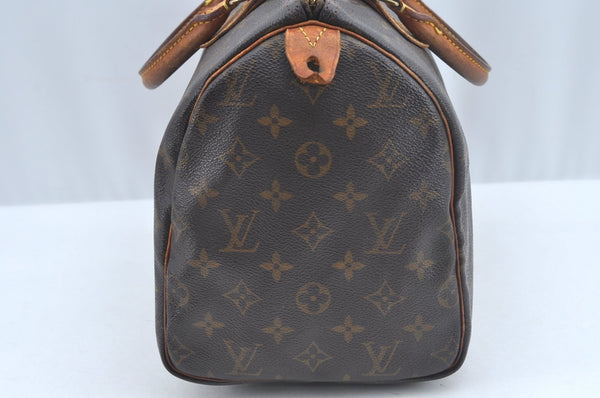 Authentic Louis Vuitton Monogram Speedy 30 Hand Boston Bag M41526 LV L0572