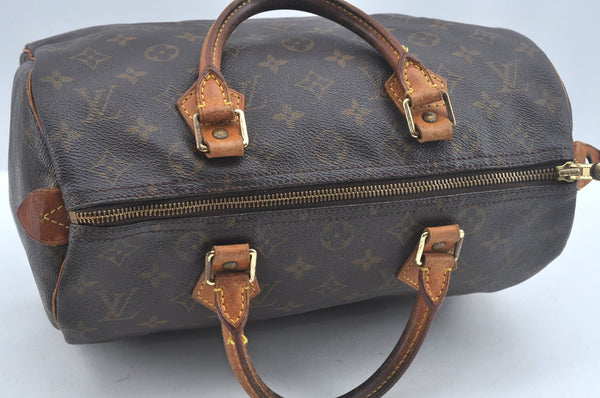 Authentic Louis Vuitton Monogram Speedy 30 Hand Boston Bag M41526 LV L0572