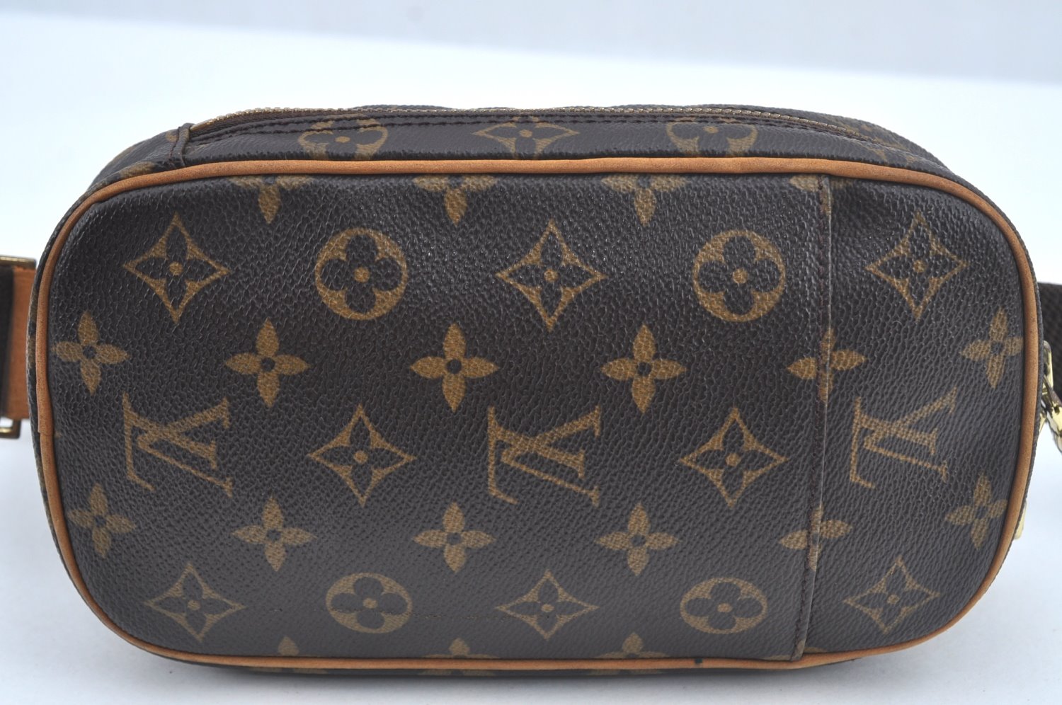 Authentic Louis Vuitton Monogram Pochette Gange Waist Body Bag M51870 LV L0579