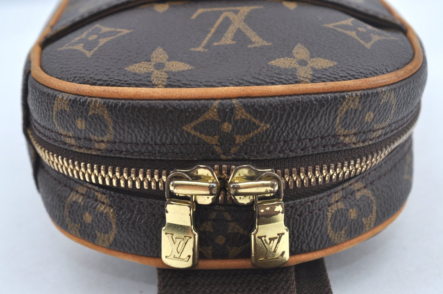 Authentic Louis Vuitton Monogram Pochette Gange Waist Body Bag M51870 LV L0579