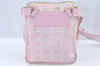 Auth CHANEL New Travel Line Shoulder Cross Body Bag Nylon Leather Pink L0583