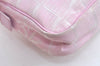 Auth CHANEL New Travel Line Shoulder Cross Body Bag Nylon Leather Pink L0583