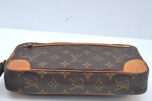 Auth Louis Vuitton Monogram Marly Dragonne GM M51825 Clutch Hand Bag Junk L0588