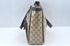 Authentic GUCCI GG Crystal Shoulder Tote Bag PVC Leather Brown L0590