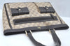 Authentic GUCCI GG Crystal Shoulder Tote Bag PVC Leather Brown L0590