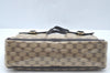 Authentic GUCCI GG Crystal Shoulder Tote Bag PVC Leather Brown L0590