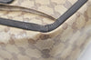 Authentic GUCCI GG Crystal Shoulder Tote Bag PVC Leather Brown L0590