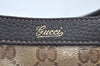Authentic GUCCI GG Crystal Shoulder Tote Bag PVC Leather Brown L0590