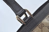 Authentic GUCCI GG Crystal Shoulder Tote Bag PVC Leather Brown L0590