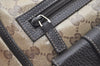 Authentic GUCCI GG Crystal Shoulder Tote Bag PVC Leather Brown L0590