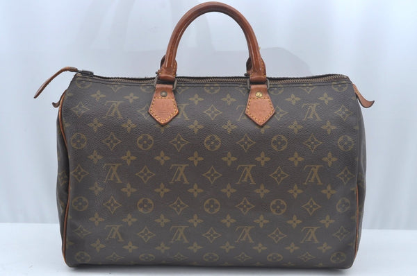 Authentic Louis Vuitton Monogram Speedy 35 Hand Boston Bag Old Model LV L0592