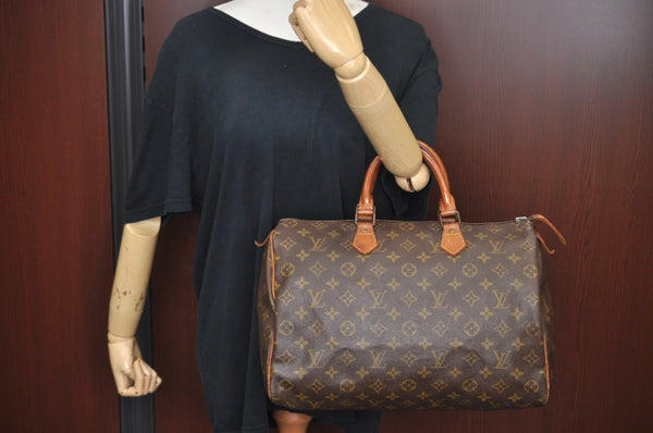 Authentic Louis Vuitton Monogram Speedy 35 Hand Boston Bag Old Model LV L0592