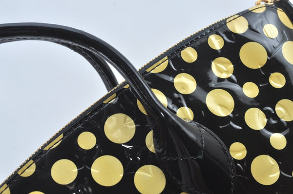 Louis Vuitton Vernis Dots Infinity LockitMM Yayoi Kusama Hand Bag Black LV L0594