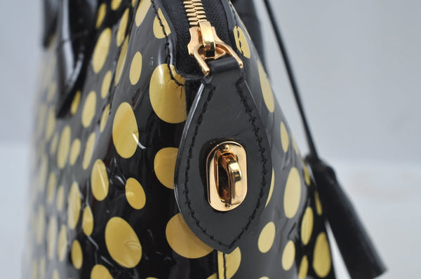 Louis Vuitton Vernis Dots Infinity LockitMM Yayoi Kusama Hand Bag Black LV L0594