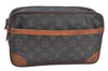 Authentic Louis Vuitton Monogram Compiegne 28 Clutch Hand Bag M51845 Junk L0597