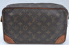 Authentic Louis Vuitton Monogram Compiegne 28 Clutch Hand Bag M51845 Junk L0597