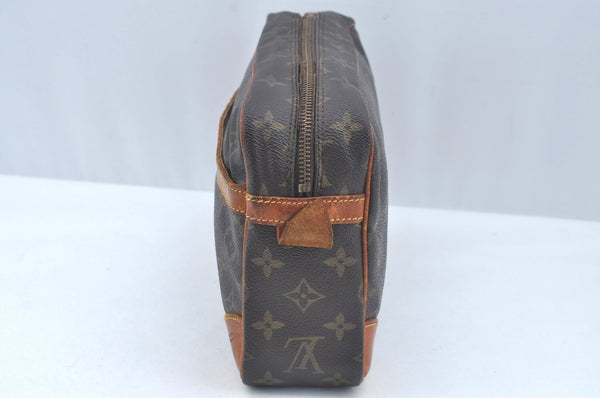 Authentic Louis Vuitton Monogram Compiegne 28 Clutch Hand Bag M51845 Junk L0597