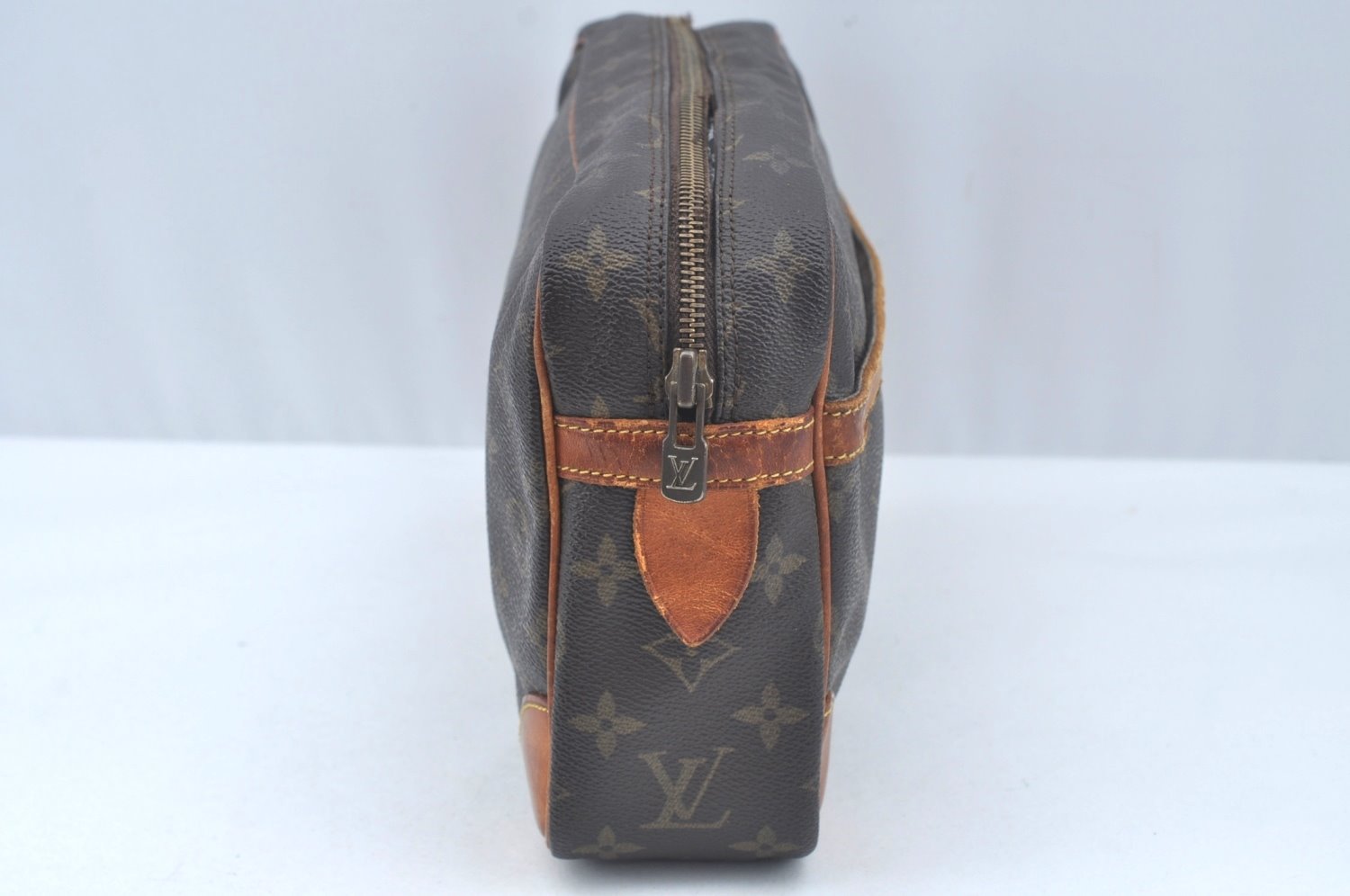 Authentic Louis Vuitton Monogram Compiegne 28 Clutch Hand Bag M51845 Junk L0597