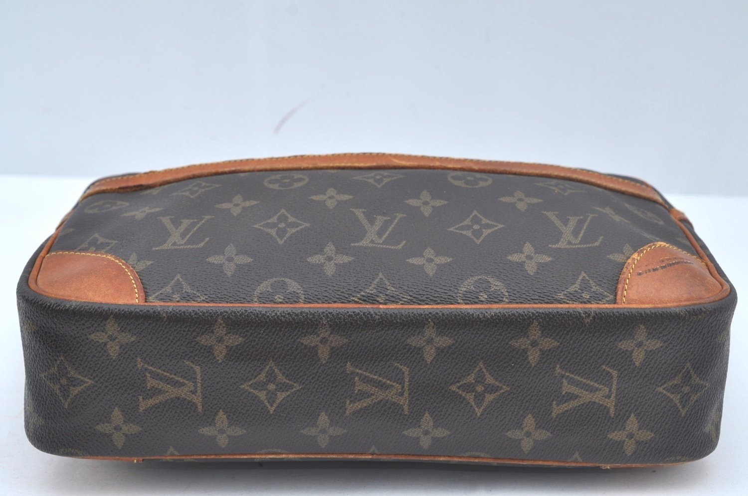 Authentic Louis Vuitton Monogram Compiegne 28 Clutch Hand Bag M51845 Junk L0597