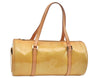 Authentic Louis Vuitton Vernis Bedford Hand Bag Yellow Beige M91006 LV L0602