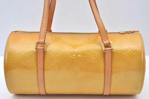Authentic Louis Vuitton Vernis Bedford Hand Bag Yellow Beige M91006 LV L0602
