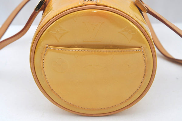 Authentic Louis Vuitton Vernis Bedford Hand Bag Yellow Beige M91006 LV L0602