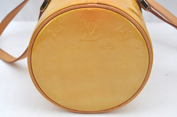 Authentic Louis Vuitton Vernis Bedford Hand Bag Yellow Beige M91006 LV L0602