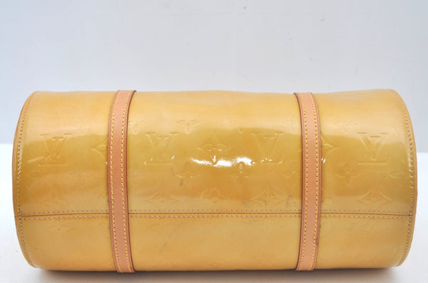 Authentic Louis Vuitton Vernis Bedford Hand Bag Yellow Beige M91006 LV L0602