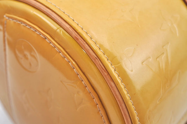 Authentic Louis Vuitton Vernis Bedford Hand Bag Yellow Beige M91006 LV L0602