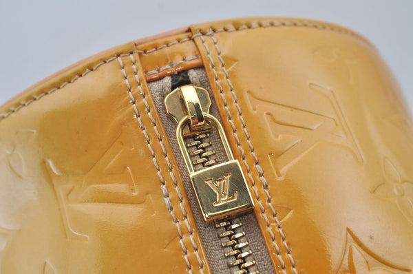 Authentic Louis Vuitton Vernis Bedford Hand Bag Yellow Beige M91006 LV L0602