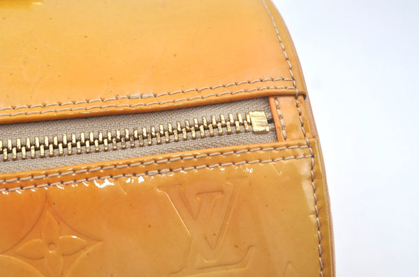 Authentic Louis Vuitton Vernis Bedford Hand Bag Yellow Beige M91006 LV L0602
