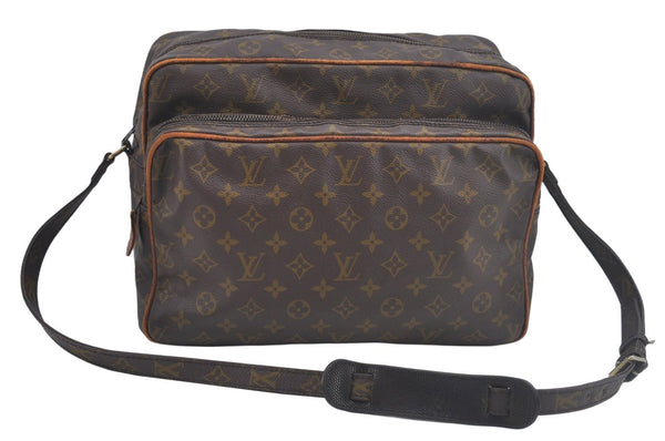 Authentic Louis Vuitton Monogram Nile 34 Shoulder Cross Body Bag Old Model L0605