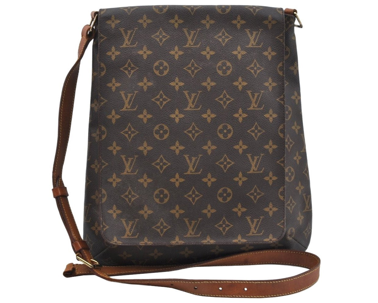 Auth Louis Vuitton Monogram Musette Shoulder Cross Body Bag M51256 LV Junk L0606