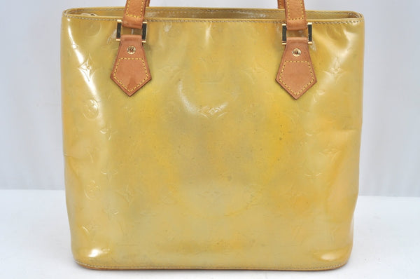 Authentic Louis Vuitton Vernis Houston Shoulder Hand Bag Yellow M91055 LV L0607