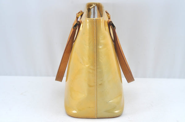 Authentic Louis Vuitton Vernis Houston Shoulder Hand Bag Yellow M91055 LV L0607