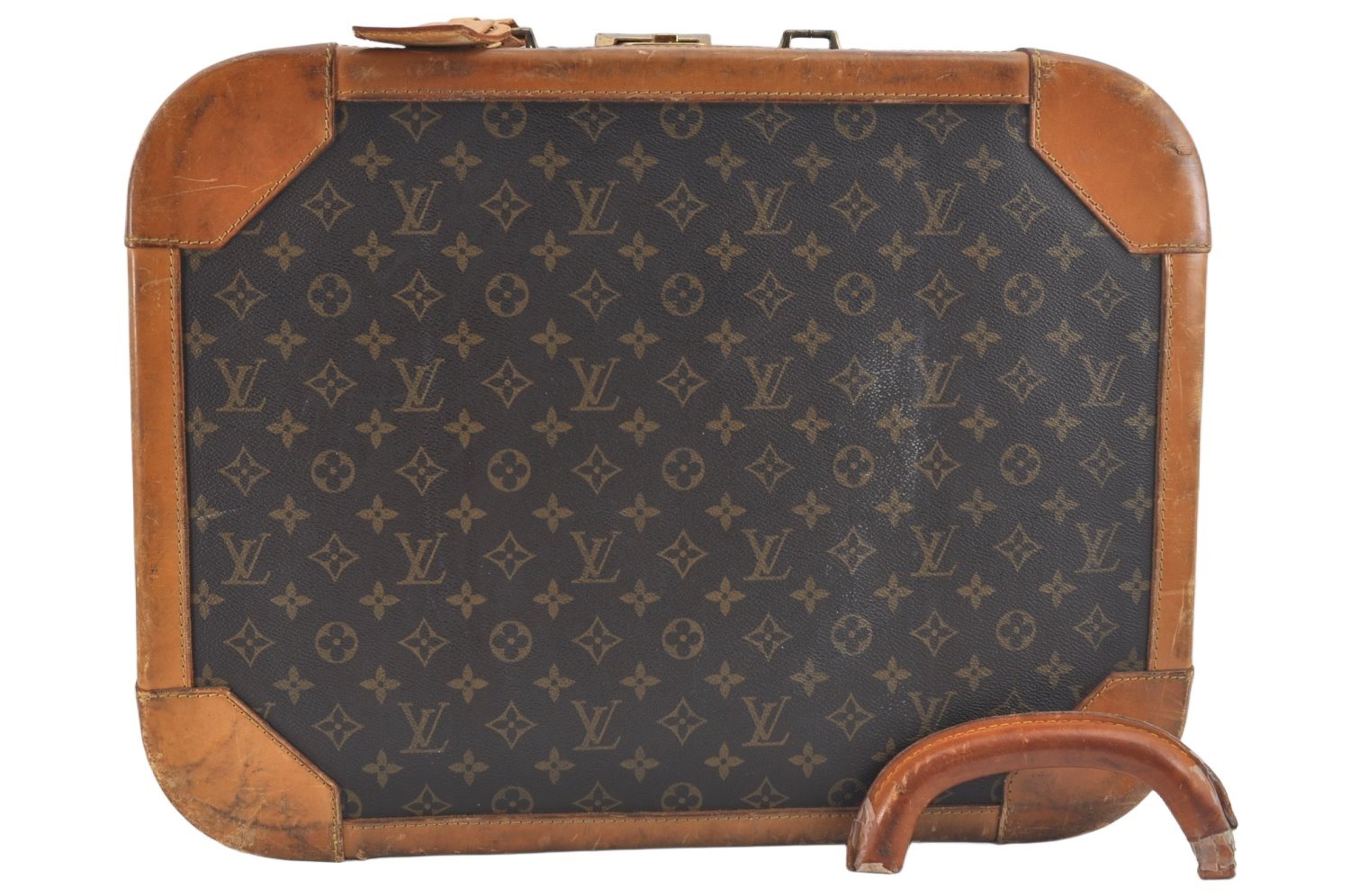 Auth Louis Vuitton Monogram Stratos 50 M23240 Trunk Case Travel Bag Junk L0611