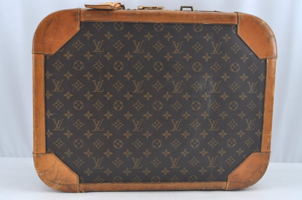 Auth Louis Vuitton Monogram Stratos 50 M23240 Trunk Case Travel Bag Junk L0611