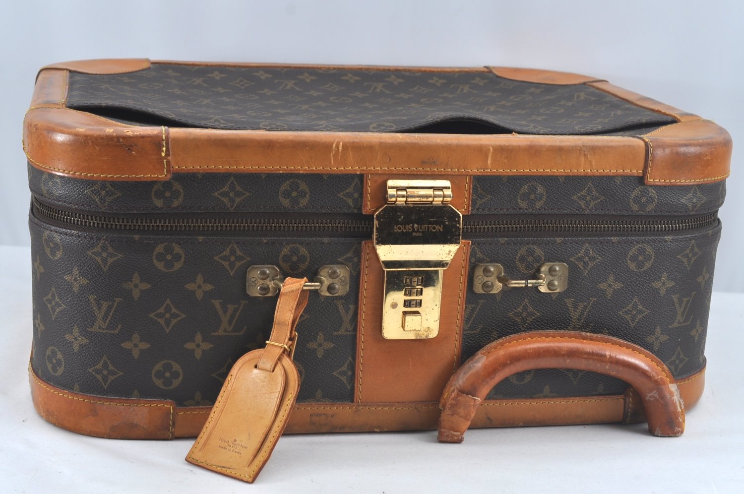 Auth Louis Vuitton Monogram Stratos 50 M23240 Trunk Case Travel Bag Junk L0611