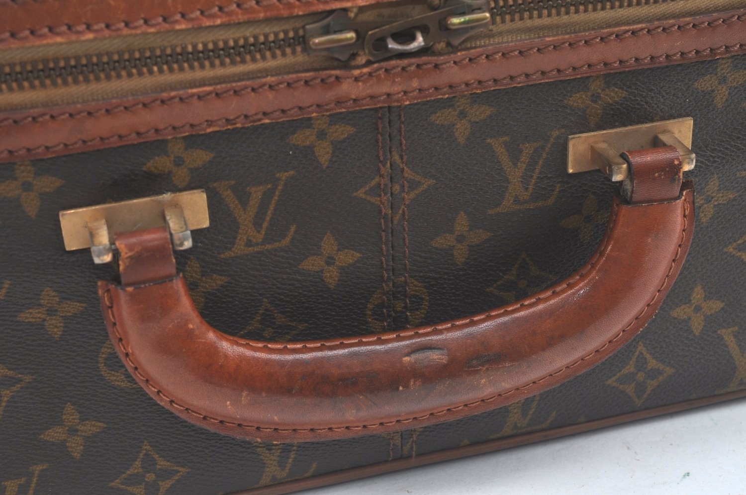 Authentic Louis Vuitton Monogram Stratos 50 M23240 Trunk Case Travel Bag L0613