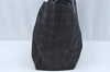 Authentic CHANEL New Travel Line Shoulder Tote Bag Nylon Leather Black L0614