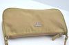 Authentic PRADA Nylon Tessuto Hand Bag Pouch Purse Beige L0616