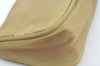 Authentic PRADA Nylon Tessuto Hand Bag Pouch Purse Beige L0616