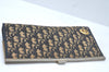 Authentic Christian Dior Trotter Clutch Bag Purse Canvas Leather Blue L0619