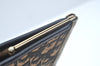 Authentic Christian Dior Trotter Clutch Bag Purse Canvas Leather Blue L0619