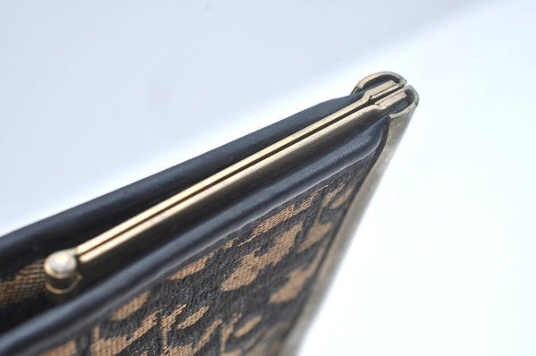 Authentic Christian Dior Trotter Clutch Bag Purse Canvas Leather Blue L0619